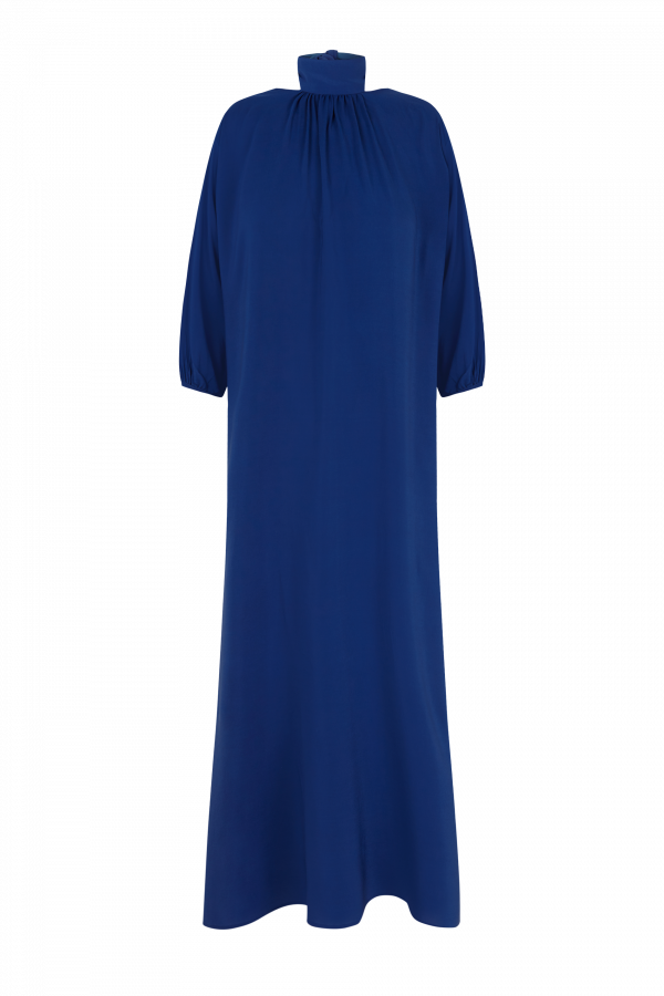 Valentina Dress Azul, de frente