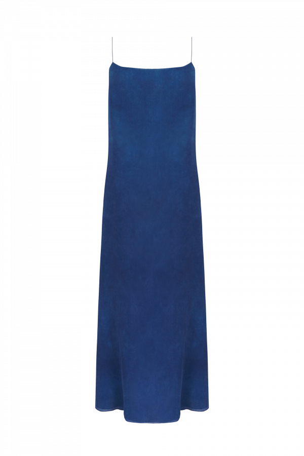 Flor Reversible Dress Azul y Celeste