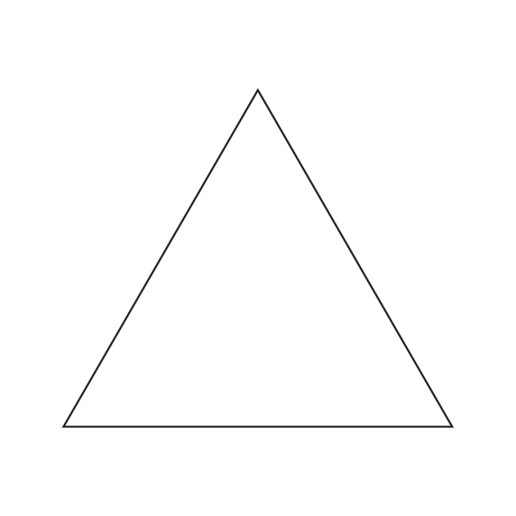 Triángulo representación de los tres pilares sobre los que se asienta Aletheia.